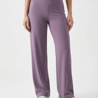 High Waist Crossover Wide Leg Leggings