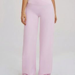 High Waist Crossover Wide Leg Leggings
