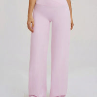 High Waist Crossover Wide Leg Leggings